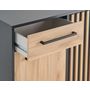 Voir la diapositive 5 : BEST MOBILIER Varna - buffet bas - bois et noir - 110 cm