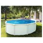 Voir la diapositive 2 : trigano Piscine ronde hors sol en acier blanc SAPHIR 4,85 m