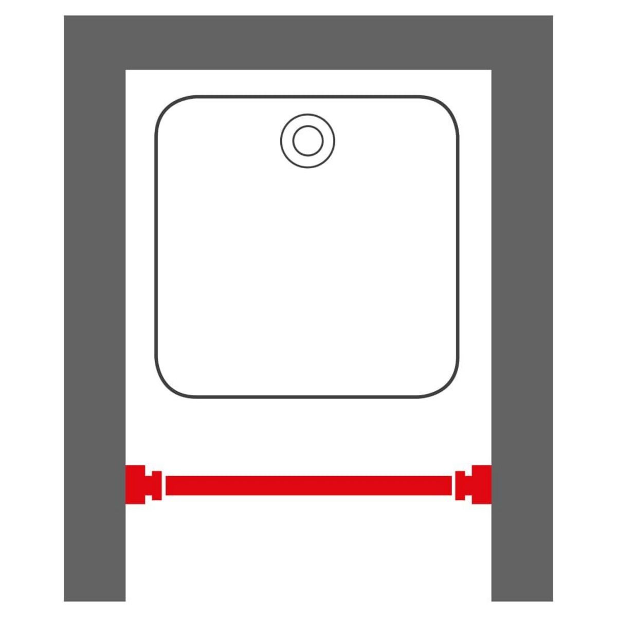 SEALSKIN Sealskin Tringle de rideau de douche telescopique 130 cm gris mat