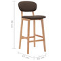 Voir la diapositive 6 : VIDAXL Tabourets de bar lot de 2 marron tissu
