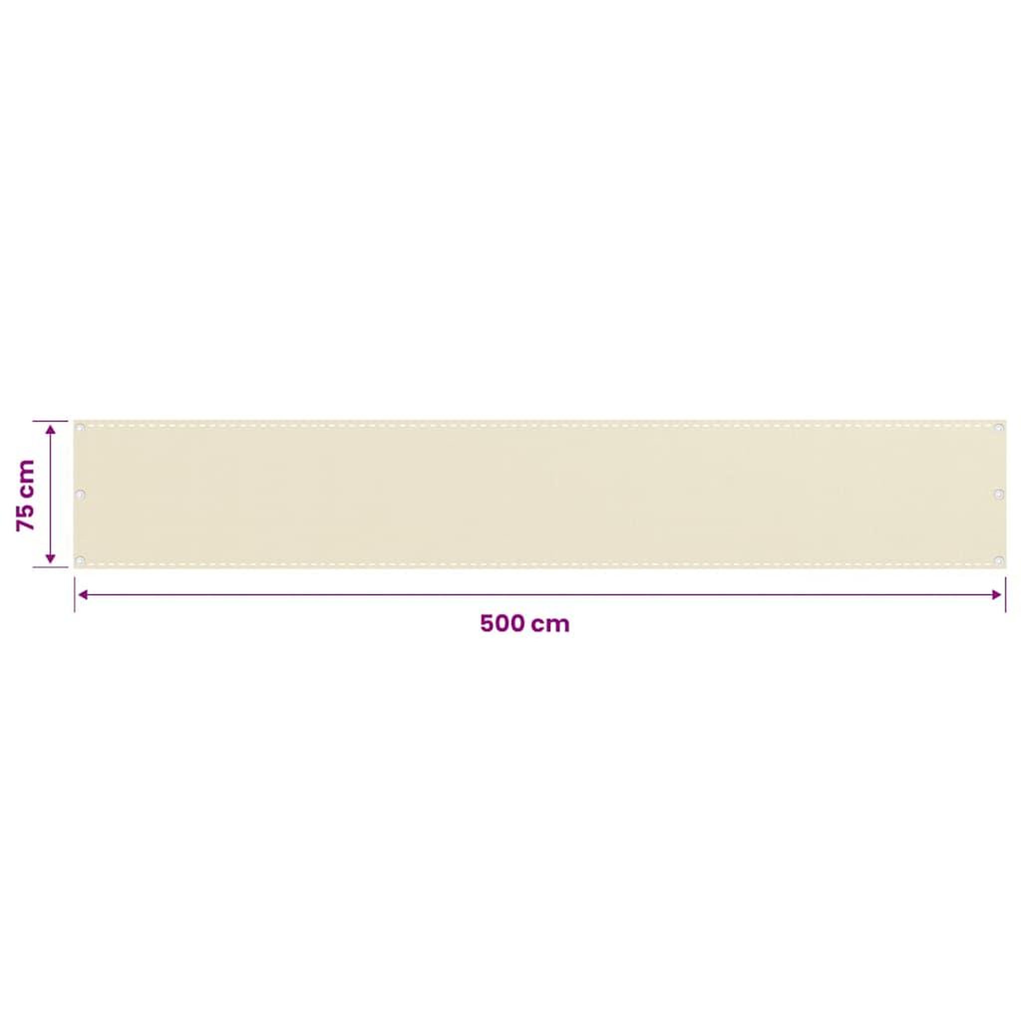 Voir la diapositive 5 : VIDAXL Ecran de balcon creme 75x500 cm pehd