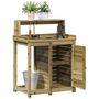 Voir la diapositive 4 : VIDAXL Table de rempotage avec etageres bois de pin impregne
