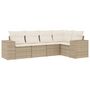 Voir la diapositive 2 : VIDAXL Salon de jardin avec coussins 5 pcs beige resine tressee