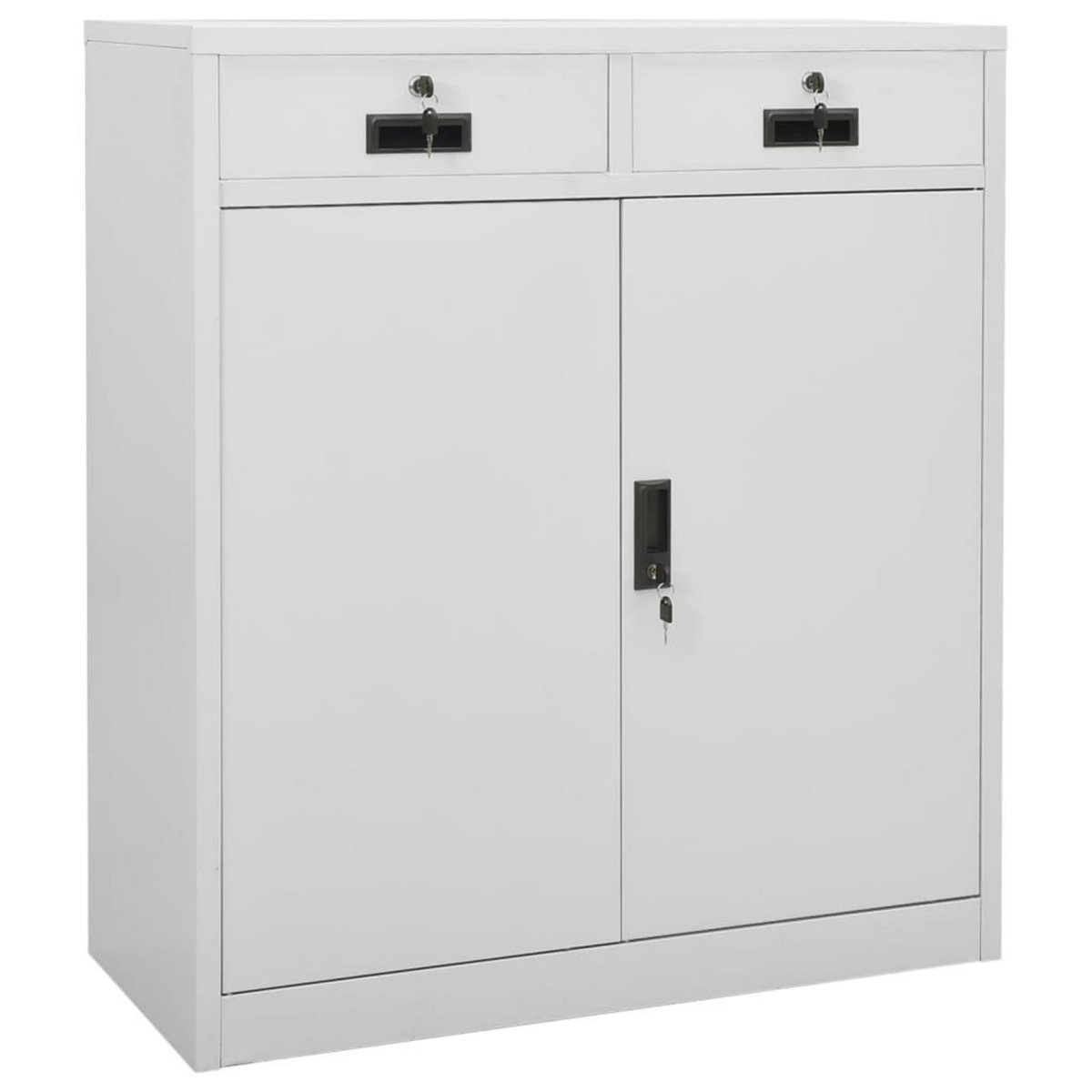 VIDAXL Armoire de bureau Gris clair 90x40x102 cm Acier