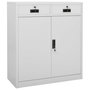 Voir la diapositive 1 : VIDAXL Armoire de bureau Gris clair 90x40x102 cm Acier