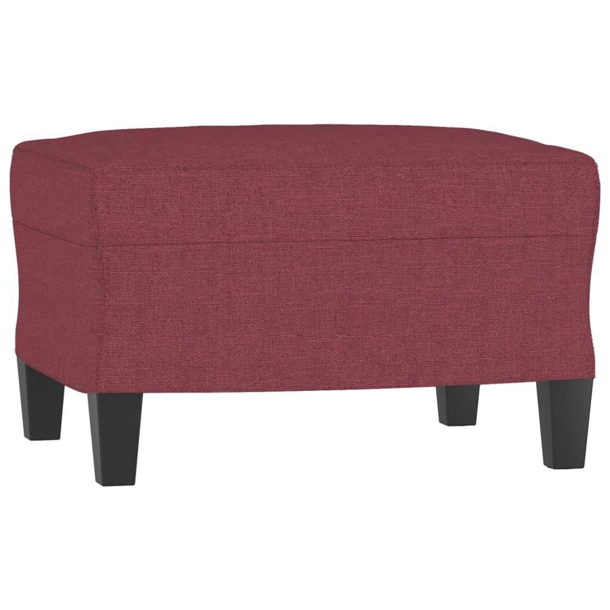 VIDAXL Ensemble de canapes 3 pcs avec coussins Rouge bordeaux Tissu