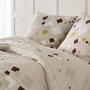 Voir la diapositive 2 : Home collection Parure housse de couette 100% coton 57fils-tigy