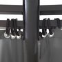 Voir la diapositive 5 : VIDAXL Belvedere avec rideaux Rond 3,5 x 2,7 m Anthracite