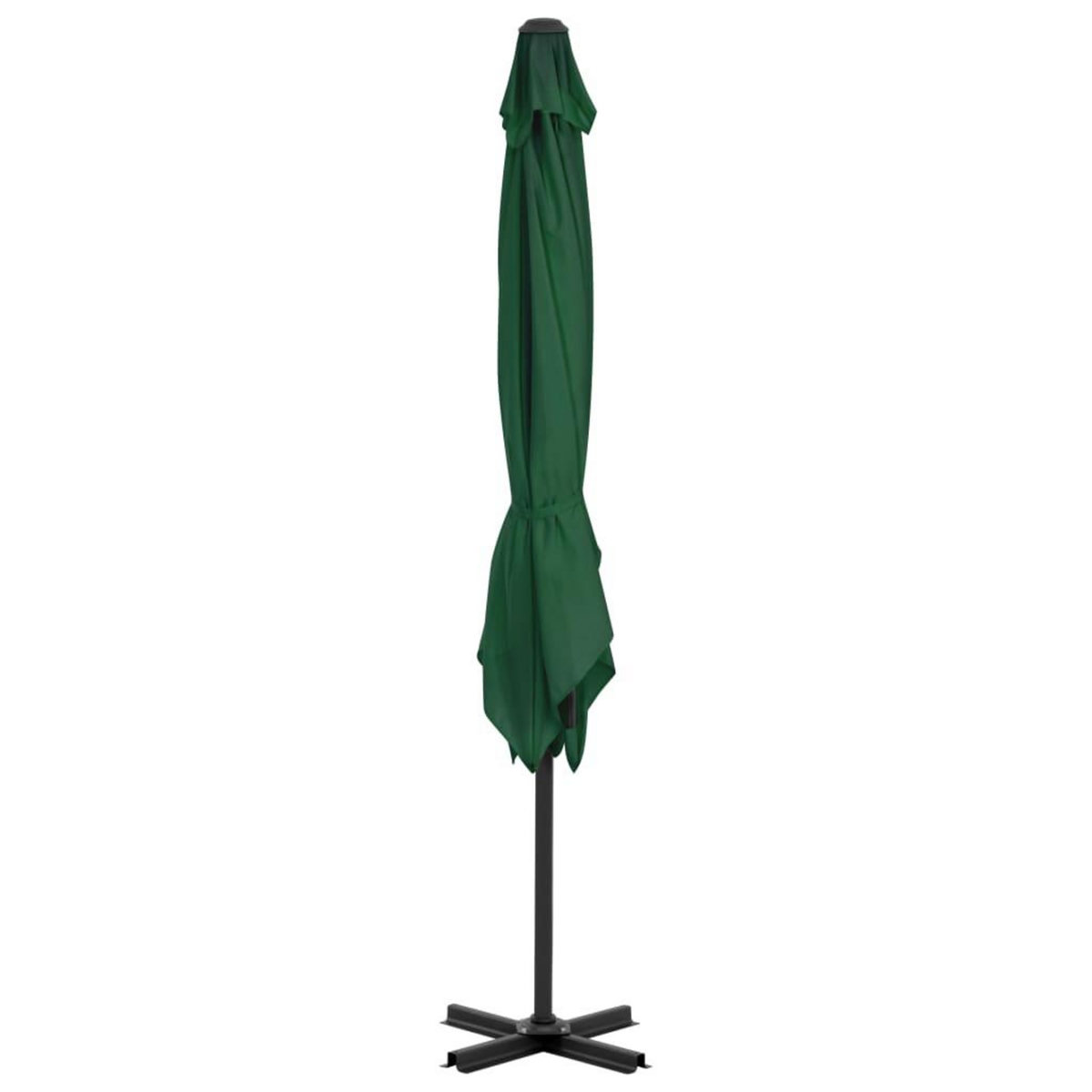 VIDAXL Parasol de jardin en porte-a-faux et poteau en aluminium vert