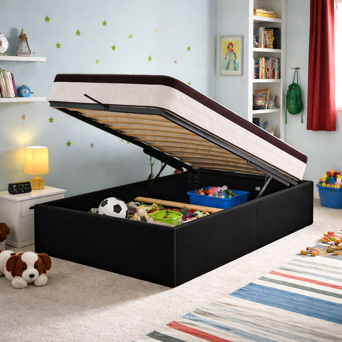 KING OF DREAMS Ensemble Lit Coffre et Matelas  Soutien Très Ferme Confort