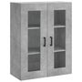 Voir la diapositive 5 : VIDAXL Buffet haut Gris beton 69,5x34x180 cm Bois d'ingenierie