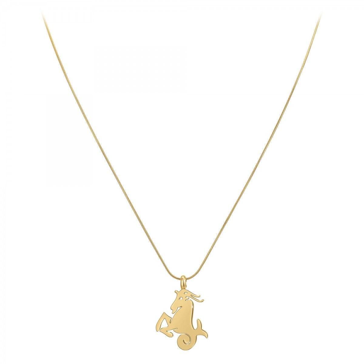 SC BOHEME Collier astrologie  Capricorne  SC Bohème en Acier Finement doré