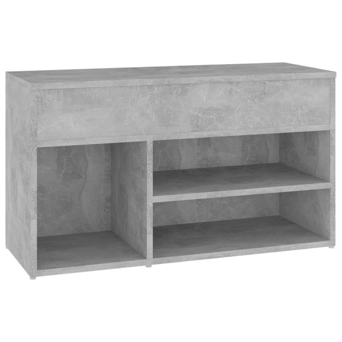 VIDAXL Banc a chaussures Gris beton 80x30x45 cm Bois d'ingenierie