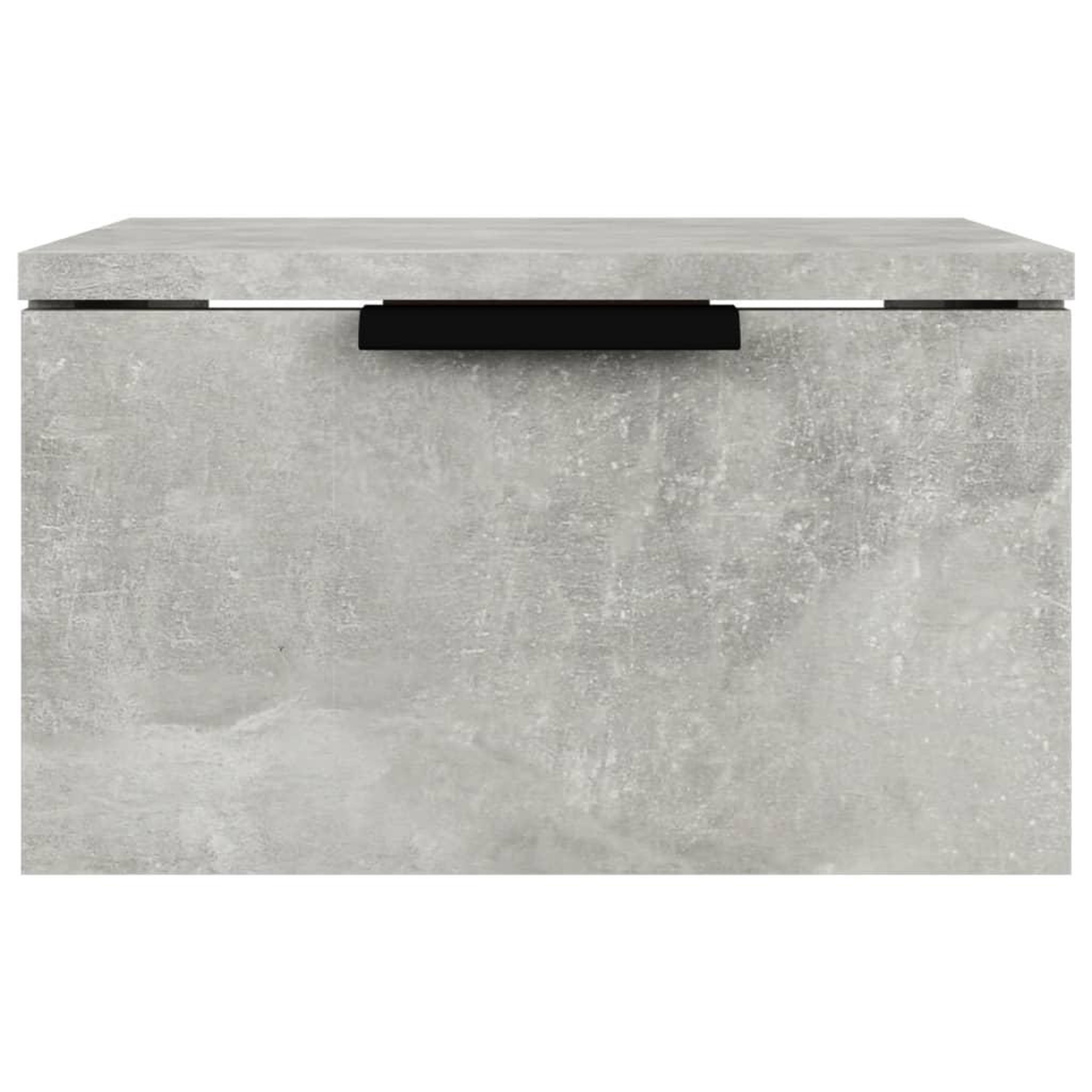 Voir la diapositive 3 : VIDAXL Table de chevet murale Gris beton 34x30x20 cm