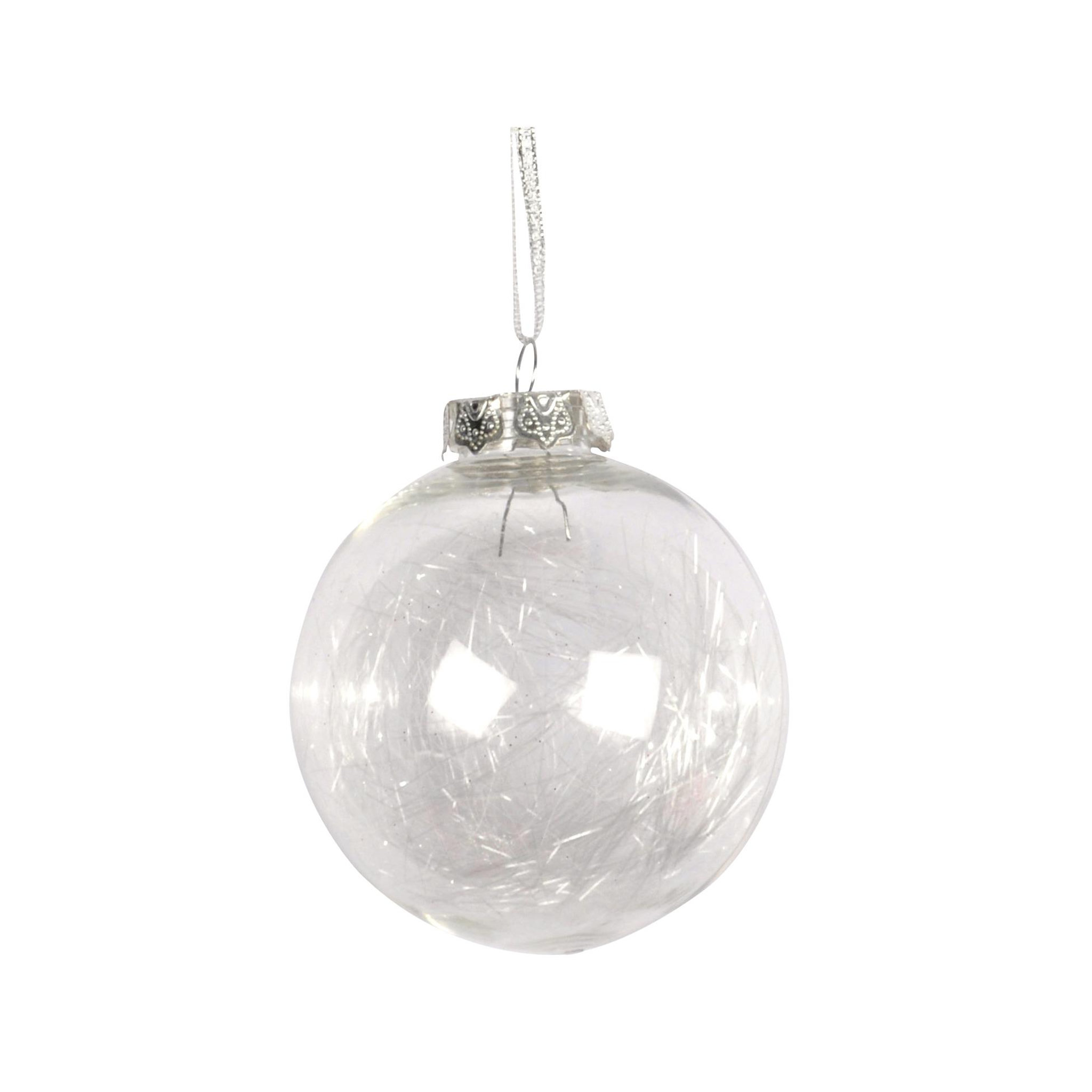 Voir la diapositive 1 : Eden Boule de noël transparente avec cheveux d'ange