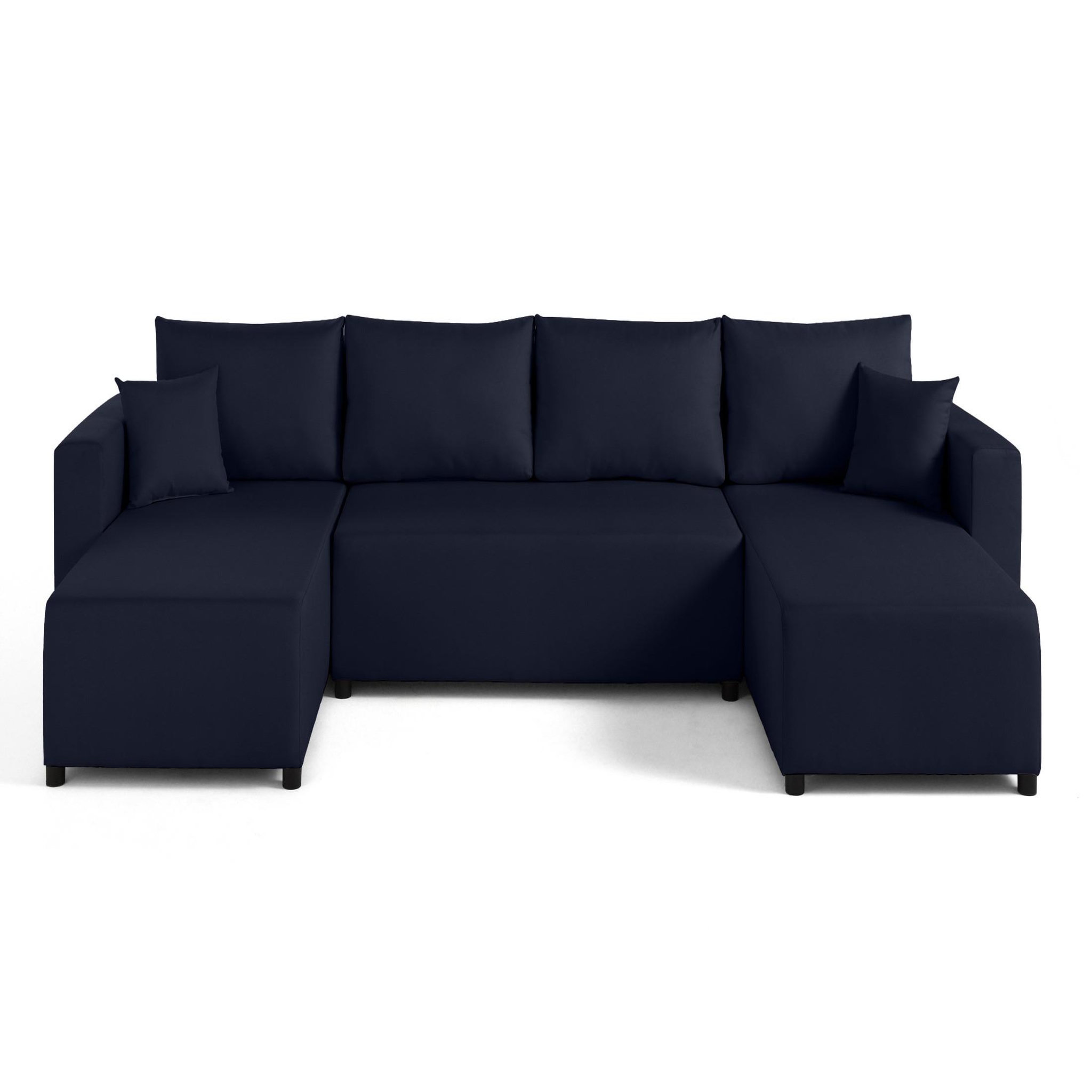 Voir la diapositive 1 : BEST MOBILIER Regala - canapé panoramique - 7 places - convertible avec coffre - en tissu