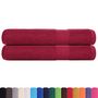 Voir la diapositive 2 : VIDAXL Serviettes de sauna 2 pcs bordeaux 80x200cm 360 g m² 100% coton