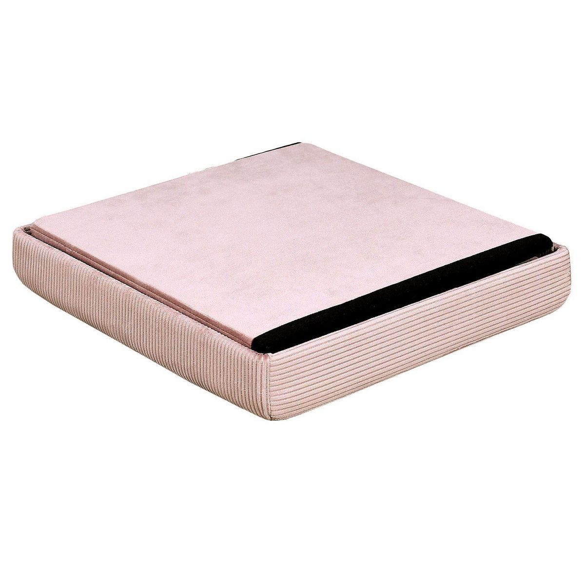 The Home Deco Factory Pouf coffre pliable en velours design Giulia