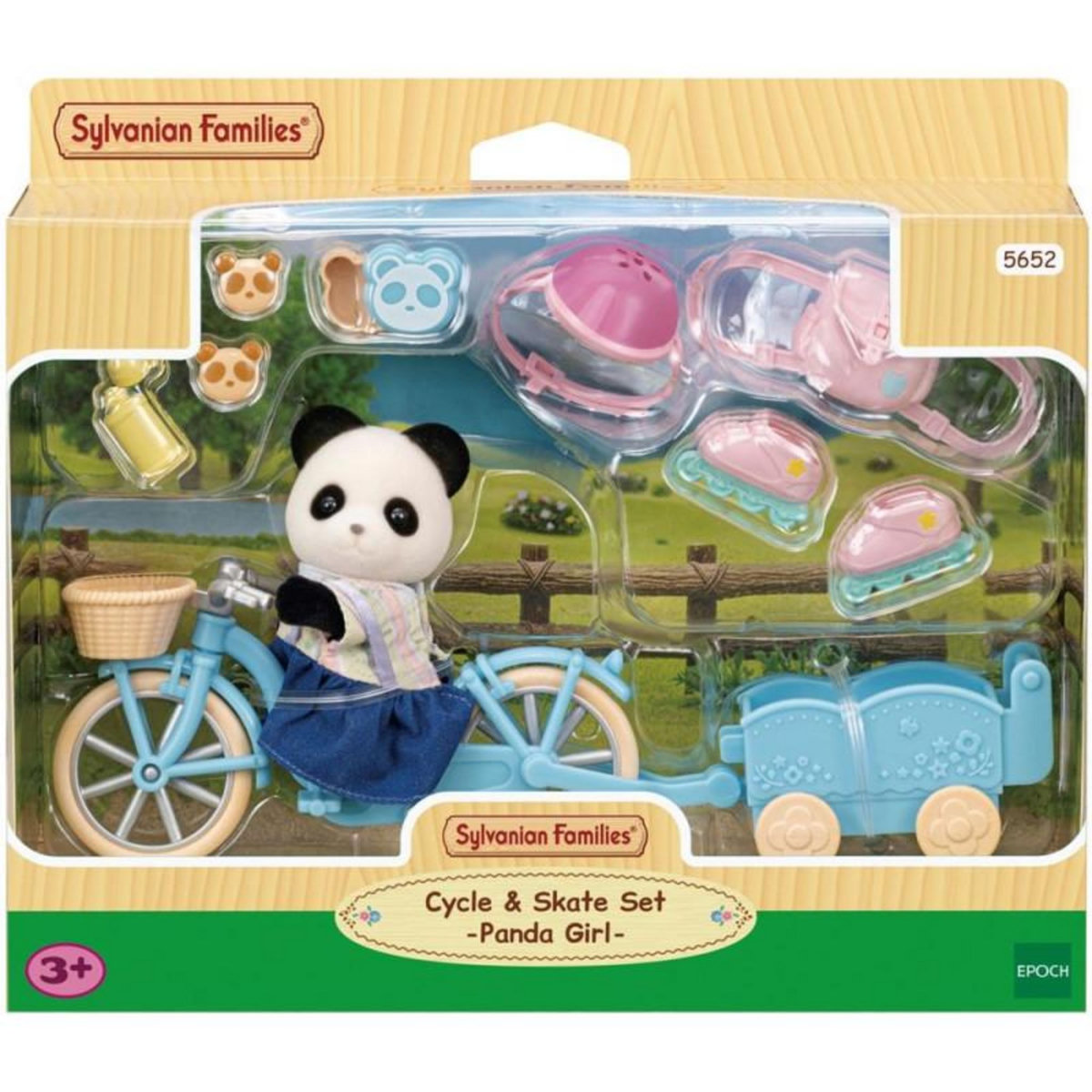 Sylvanian Families Poupée Sylvanian Families La Fille Panda, Son Velo Et Sa Remorque