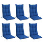 Voir la diapositive 3 : VIDAXL Coussins de chaise a dossier haut lot de 6 bleu royal