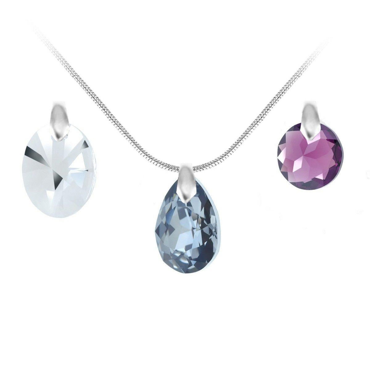 SC CRYSTAL Collier par SC Crystal® et ses trois pendentifs