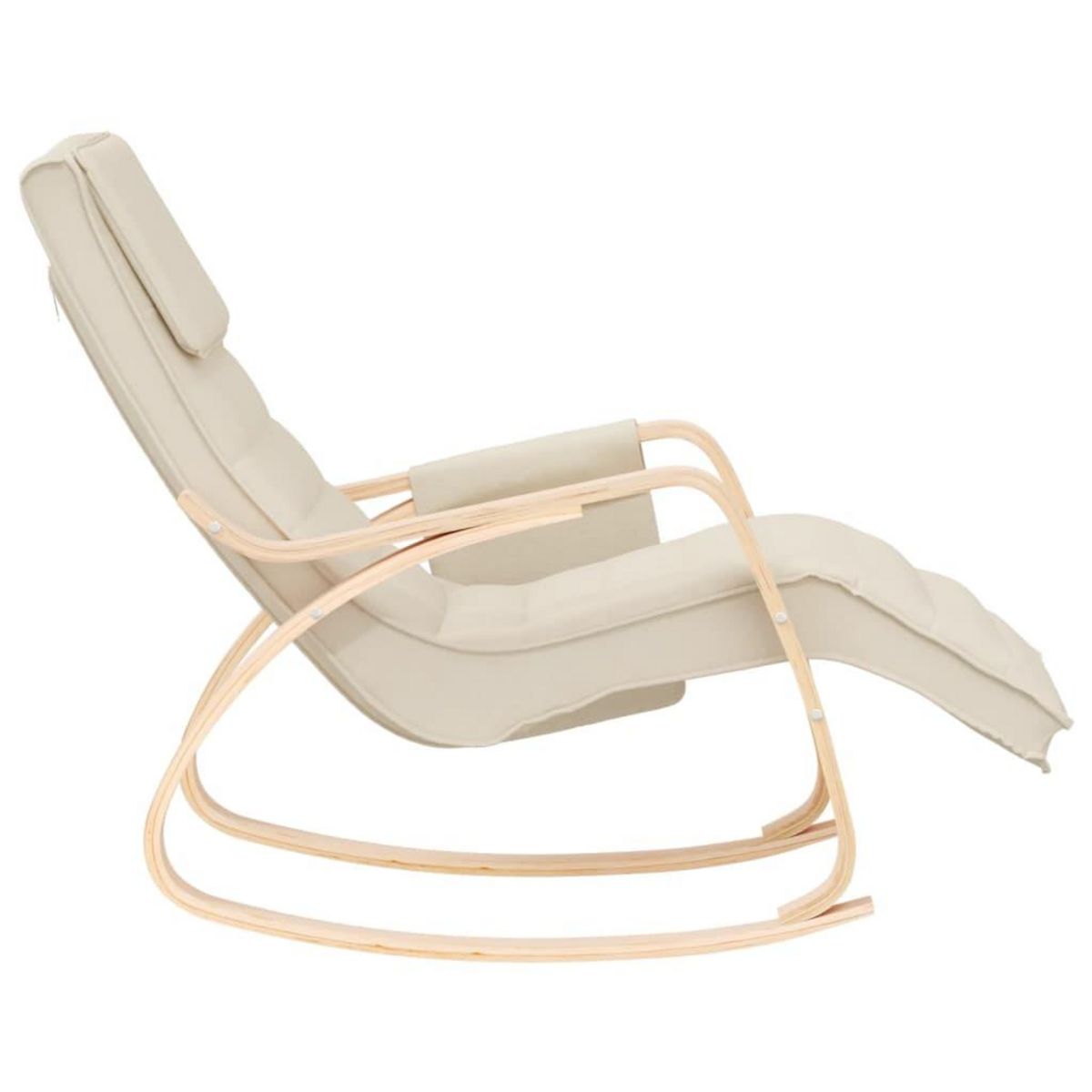 VIDAXL Chaise a bascule Creme Tissu