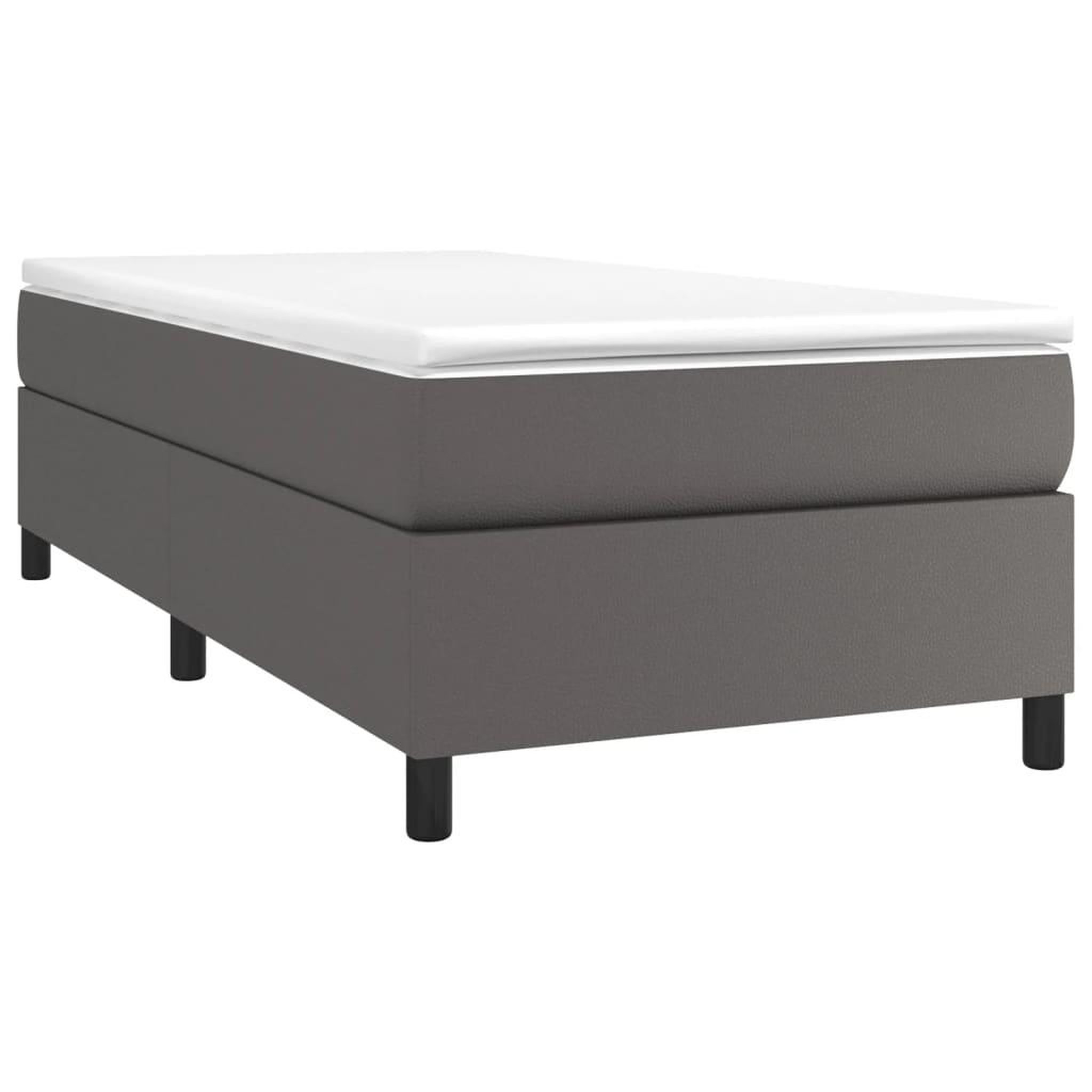 Voir la diapositive 3 : VIDAXL Cadre de lit sans matelas gris 90x200 cm similicuir