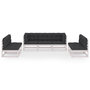 Voir la diapositive 3 : VIDAXL Salon de jardin 7 pcs avec coussins Bois de pin massif