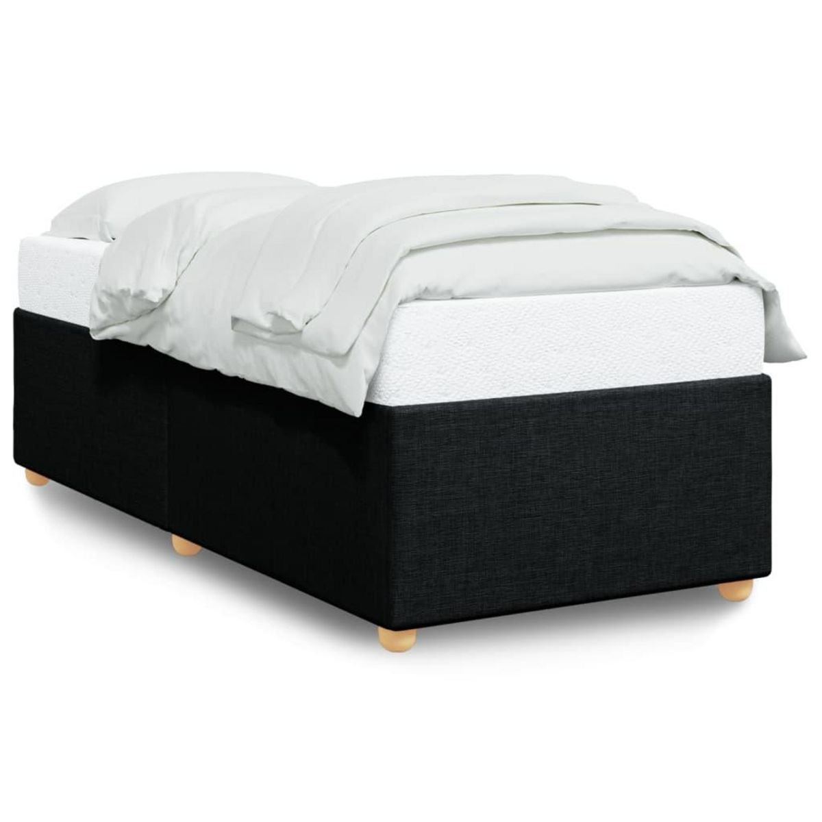 VIDAXL Cadre de lit sans matelas noir 80x200 cm tissu