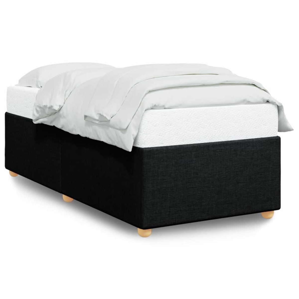 VIDAXL Cadre de lit sans matelas noir 80x200 cm tissu