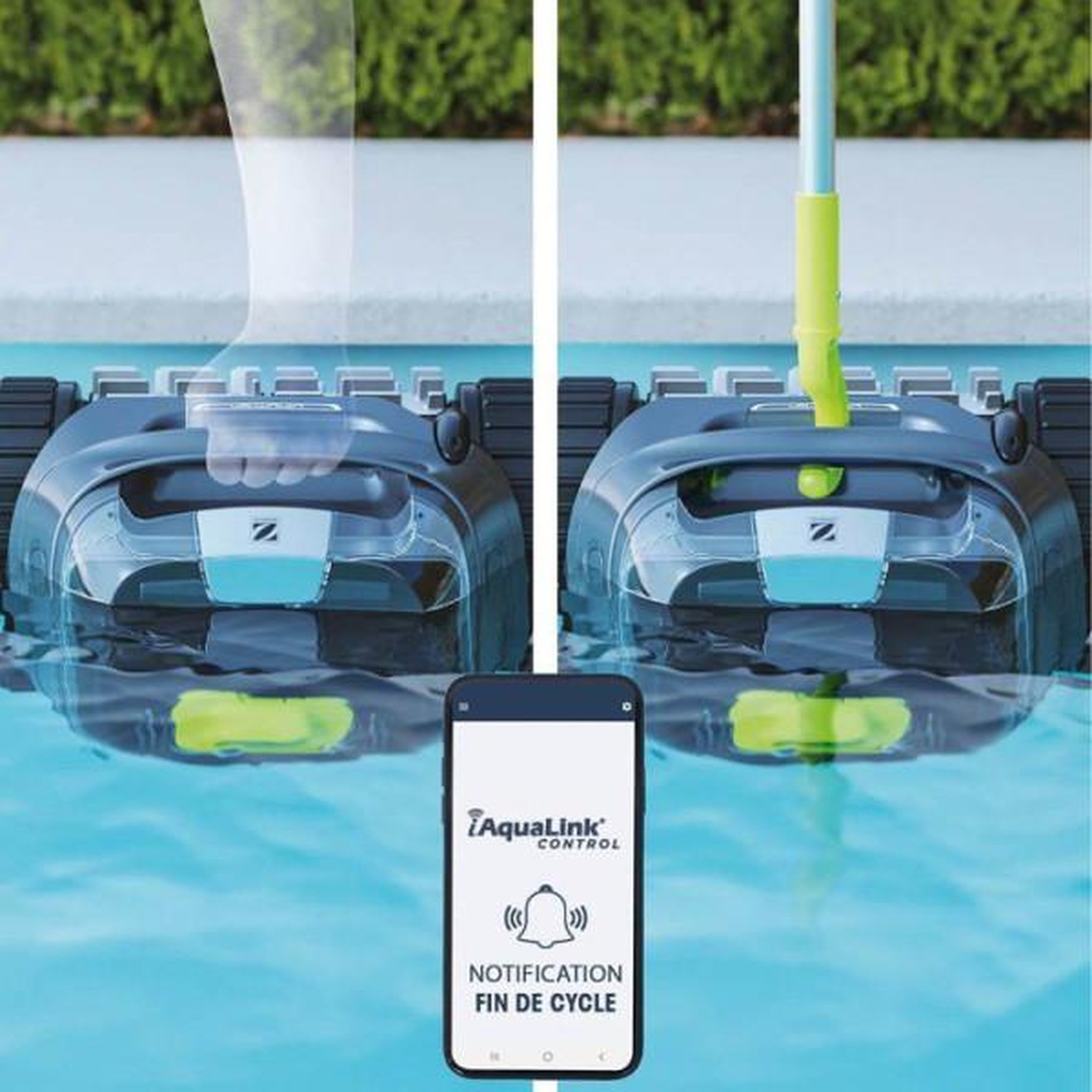 Voir la diapositive 3 : Zodiac Robot de piscine - ZODIAC - CNX-Li 5220 iQ - Fond et parois et ligne d'eau - Piscines jusqu'a 10 x 5 m - 1 cycle complet 2h