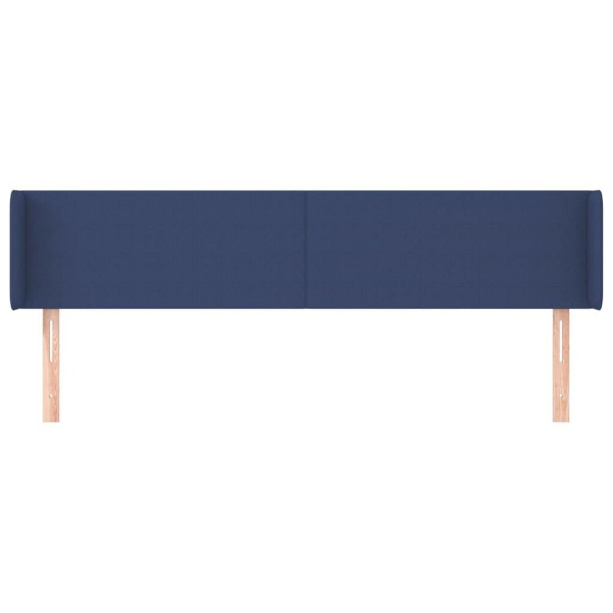 VIDAXL Tete de lit avec oreilles Bleu 163x16x78/88 cm Tissu