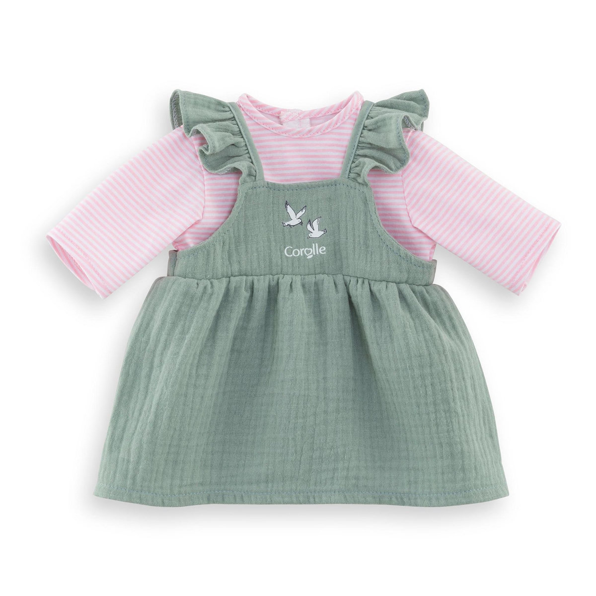 Corolle Robe à Volants & T-Shirt Bords de Loire pour poupon 42 cm