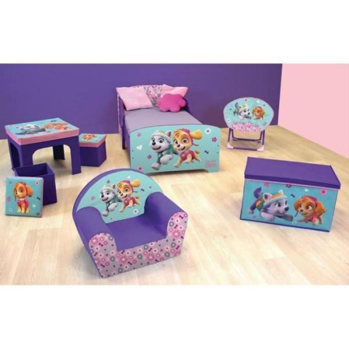 Fun House Fun House Pat Patrouille fille tabouret de rangement pour enfant