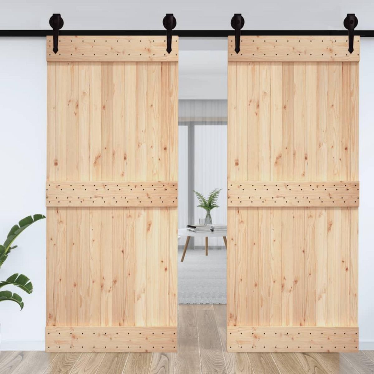 VIDAXL Porte NARVIK 100x210 cm bois massif de pin