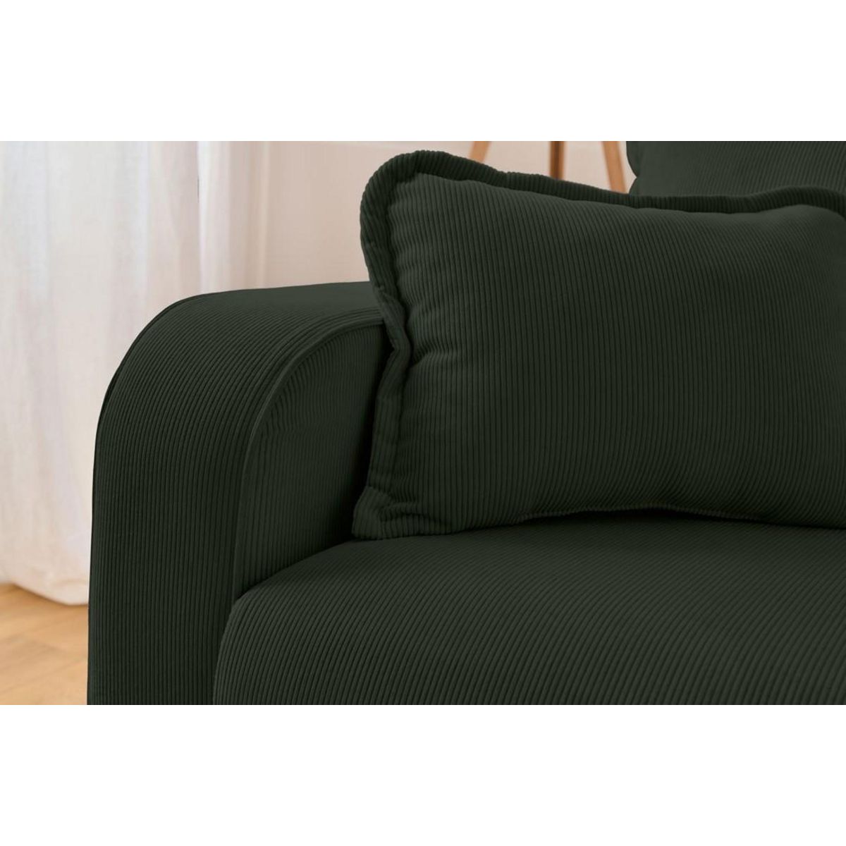 LISA DESIGN Albane - canapé d'angle droit - 4 places - en velours côtelé