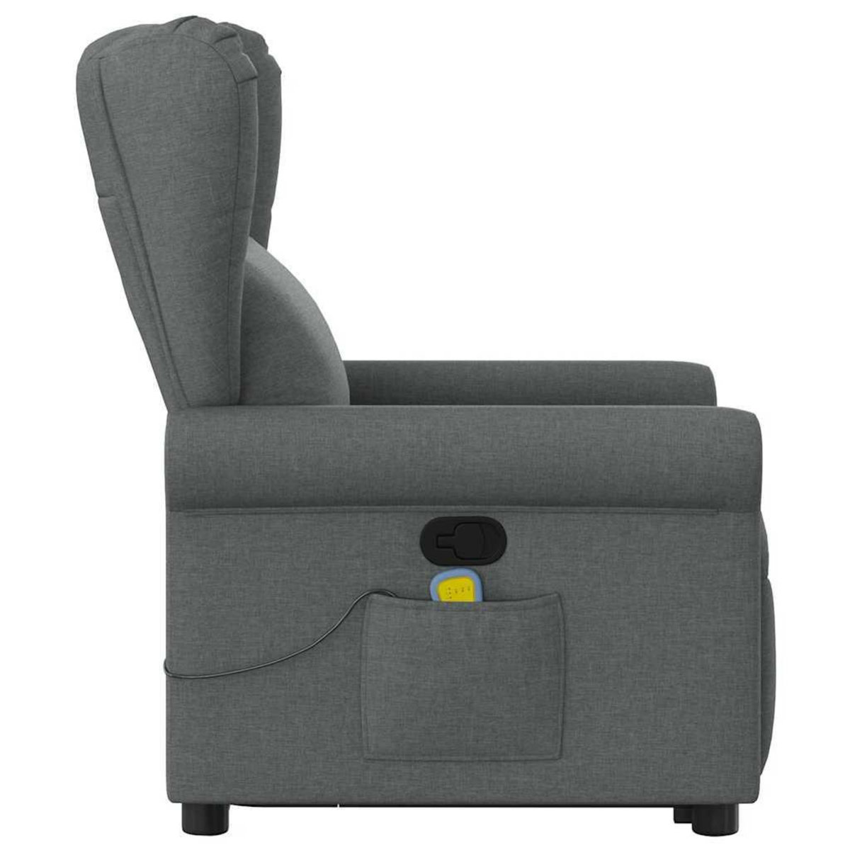 VIDAXL Fauteuil de massage inclinable Gris fonce Tissu
