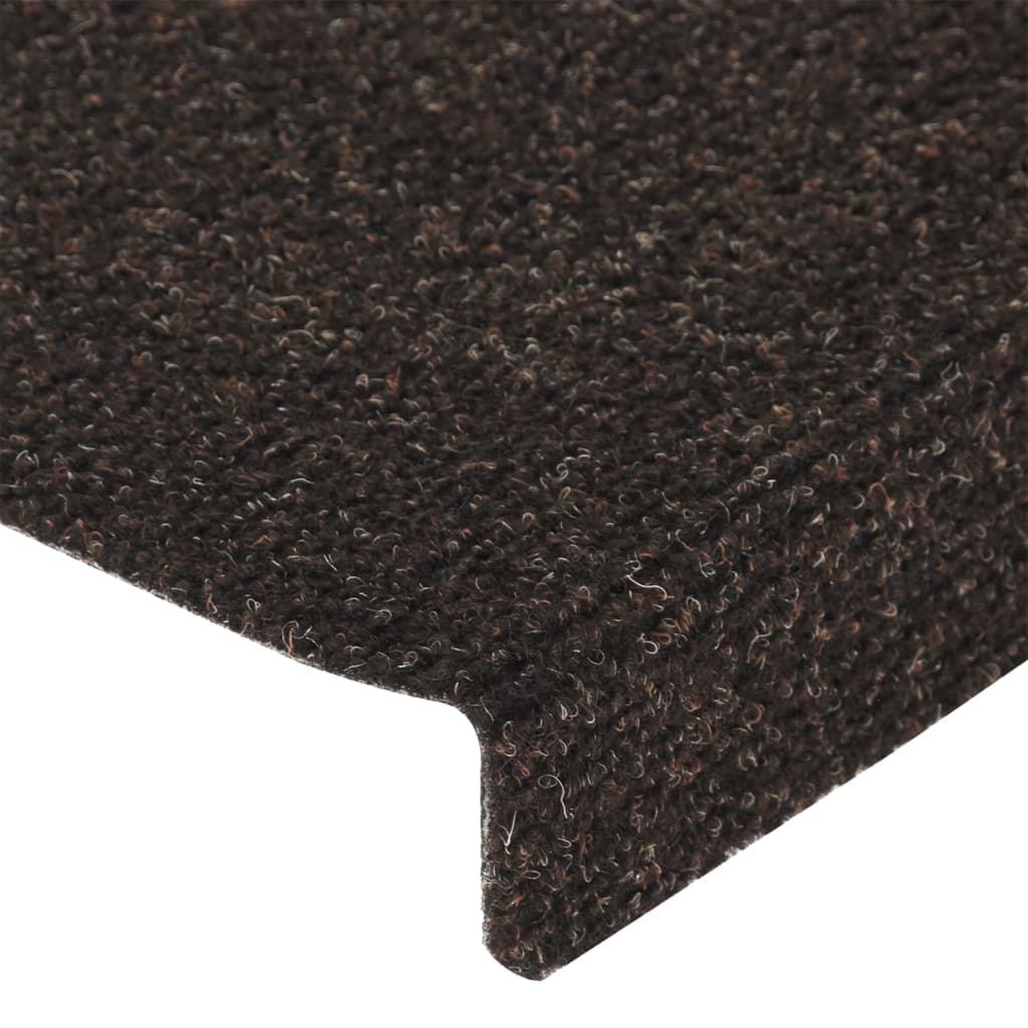 Voir la diapositive 5 : VIDAXL Tapis d'escalier 15 pcs Tissu aiguillete 65x21x4cm Marron fonce