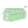 Voir la diapositive 2 : EUROSPEN Bâche armée pour serre de jardin tunnel 9m2 Green Roof