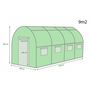 Voir la diapositive 2 : EUROSPEN Bâche armée pour serre de jardin tunnel 9m2 Green Roof