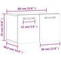 Voir la diapositive 6 : VIDAXL Armoire murale Blanc 60x36,5x35 cm Bois d'ingenierie