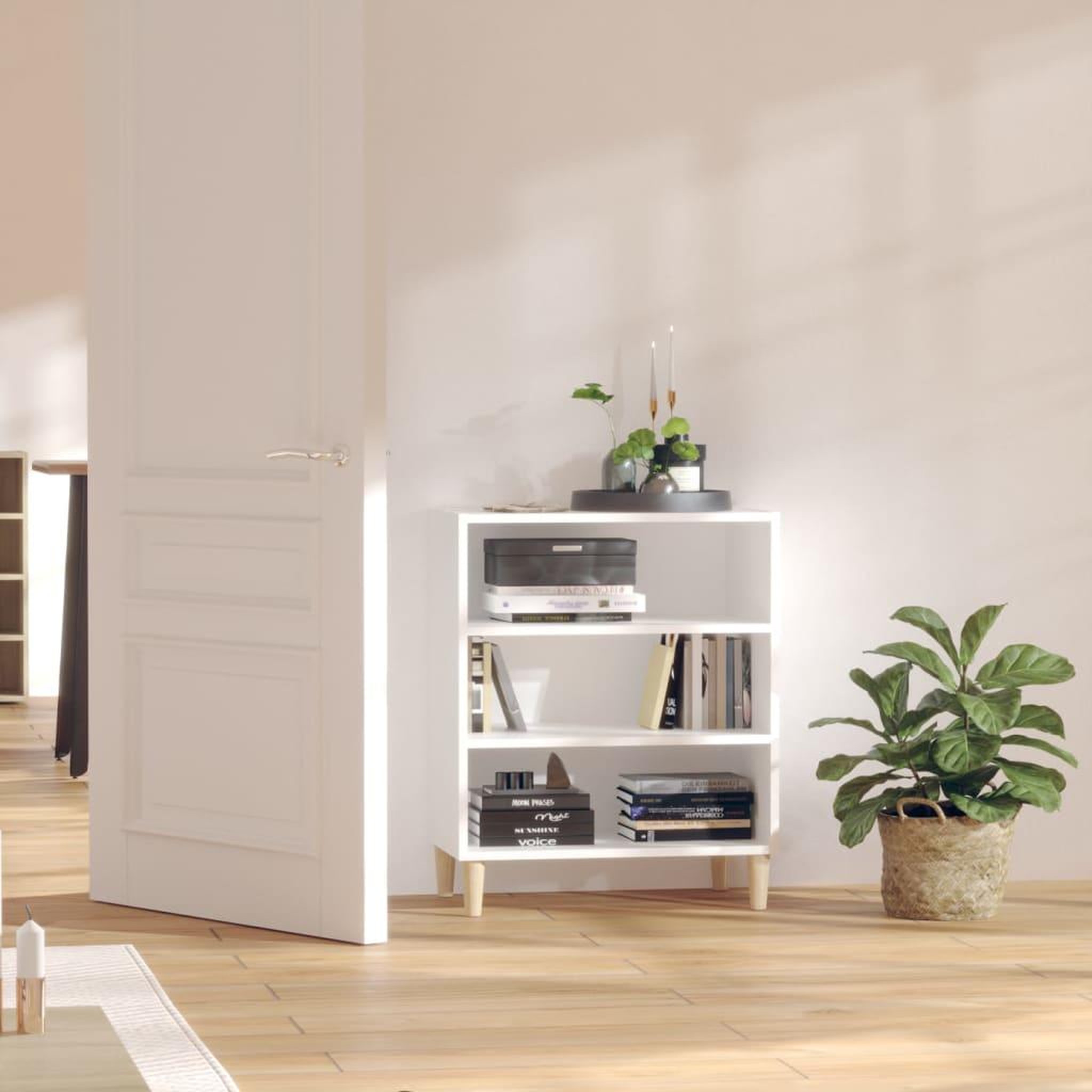 Voir la diapositive 1 : VIDAXL Buffet Blanc 57x35x70 cm Agglomere