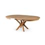 Voir la diapositive 2 : LISA DESIGN Virtuoso - table à manger ronde extensible - effet bois - 4 à 8 personnes - bois