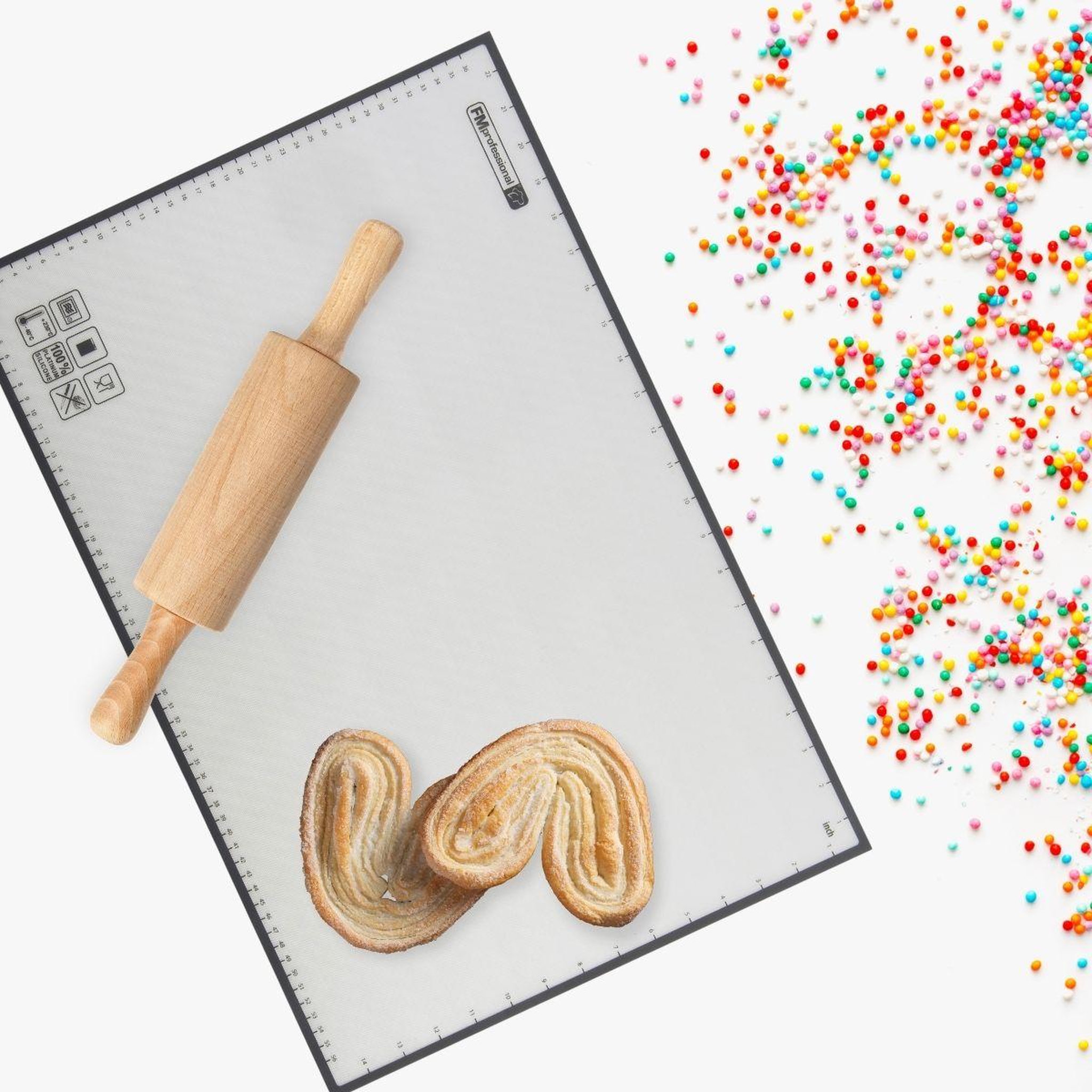 Voir la diapositive 2 : FM PROFESSIONAL Papier de cuisson en silicone réemployable 39 x 59 cm fm professional