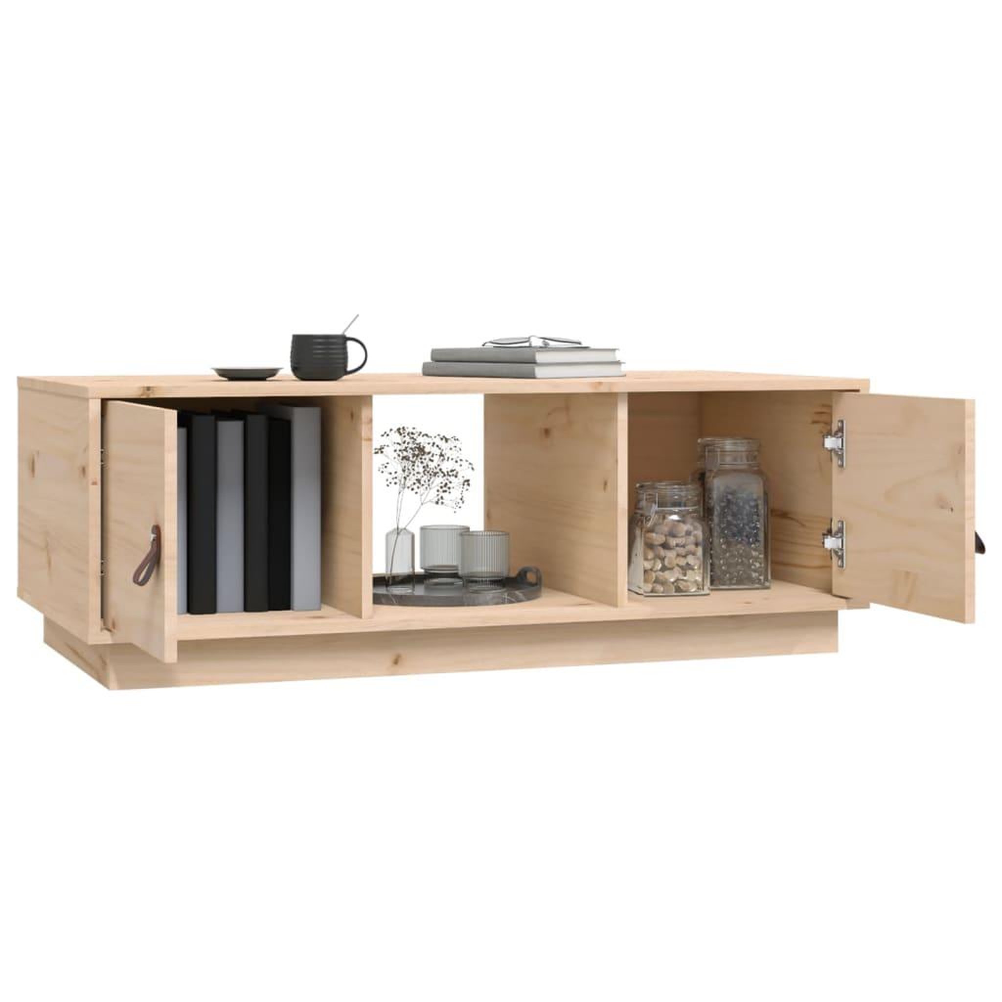 Voir la diapositive 5 : VIDAXL Table basse 100x50x35 cm Bois massif de pin