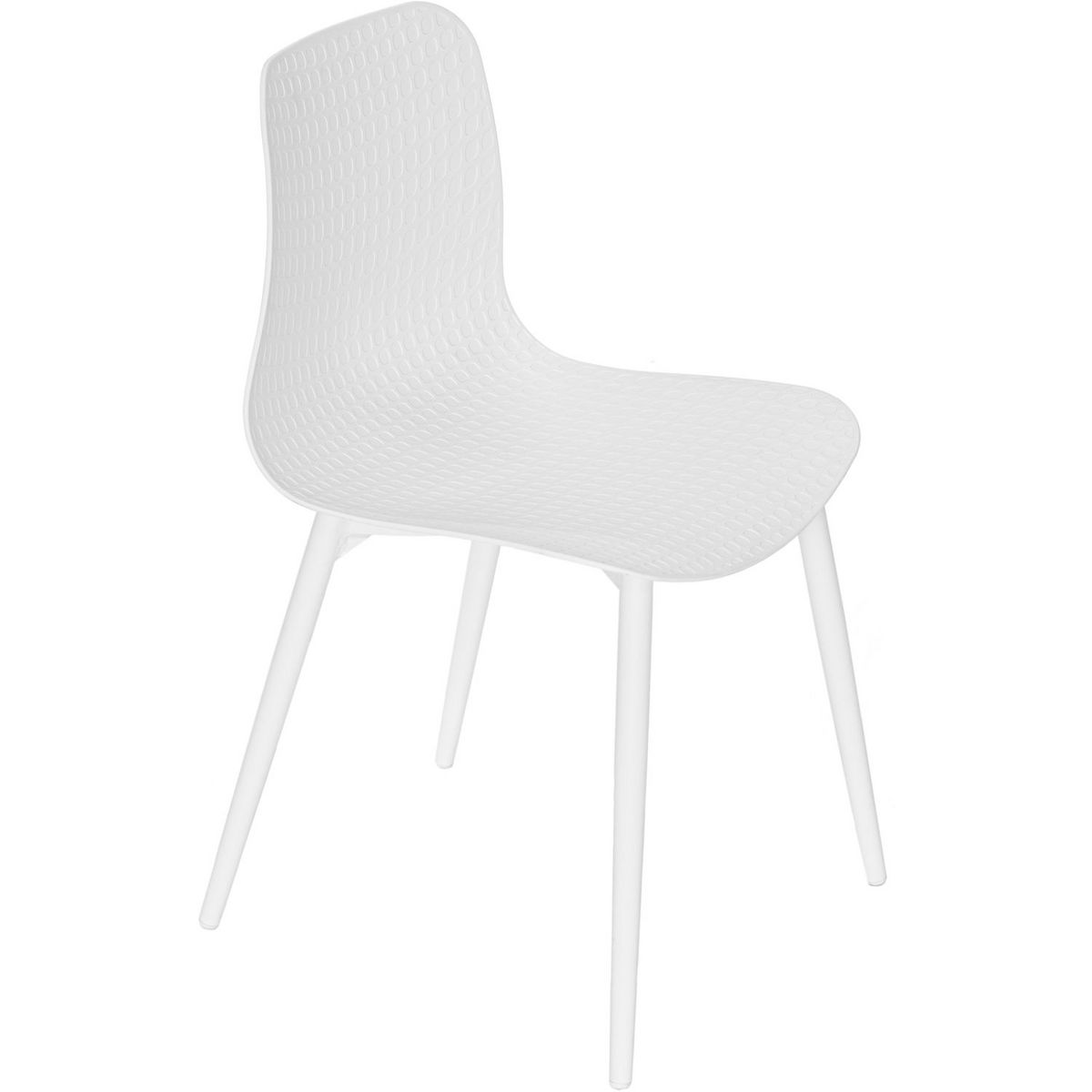 JARDILINE Lot de 2 chaises de jardin - Aluminium/Résine - Blanc - CORFOU