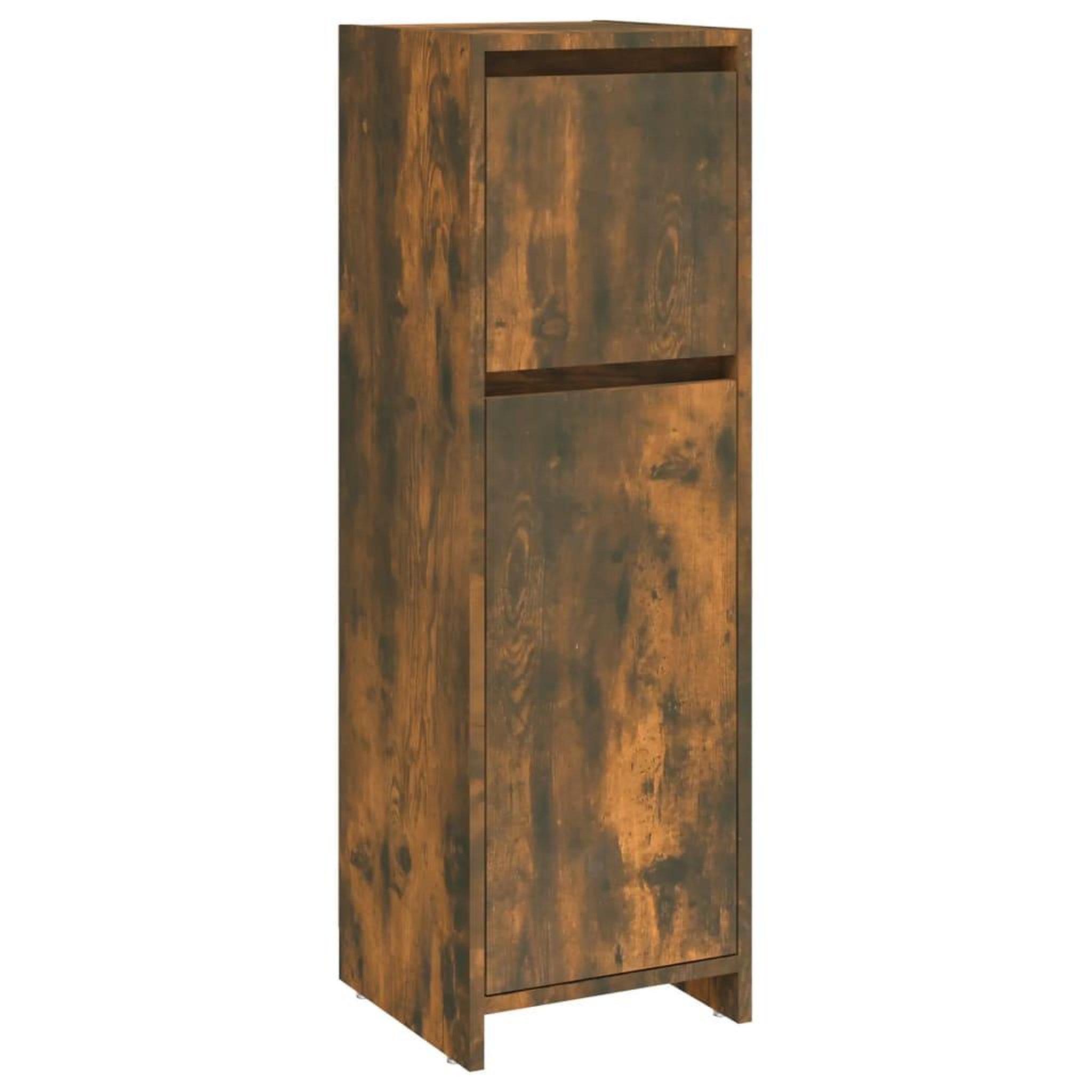 Voir la diapositive 2 : VIDAXL Armoire de bain Chene fume 30x30x95 cm Bois d'ingenierie