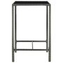 Voir la diapositive 3 : VIDAXL Table de bar de jardin Gris 70x70x110cm Resine tressee et verre