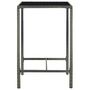 Voir la diapositive 3 : VIDAXL Table de bar de jardin Gris 70x70x110cm Resine tressee et verre