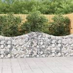 VIDAXL Paniers a gabions arques 40 pcs 200x30x80/100 cm Fer galvanise